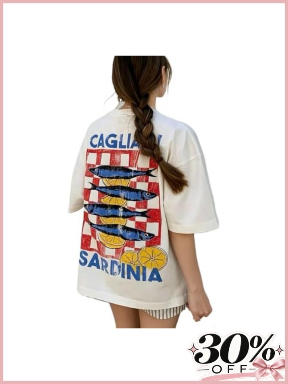 Oversized Graphic T-Shirt Crew Neck Short Sleeve Y2K Baggy Tee Summer Top
